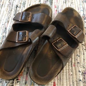 BIRKENSTOCK Arizona sandals brown leather